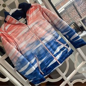 Roxy youth girls size 14 coral and blue ski jacket - super warm!
